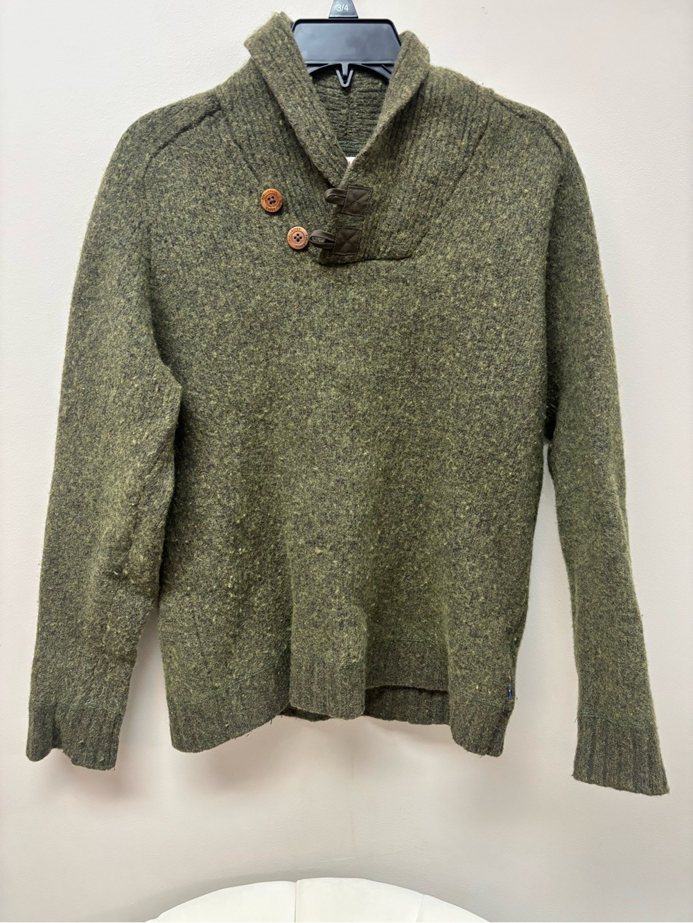 Fjallraven Olive Green Turtleneck Button Pullover